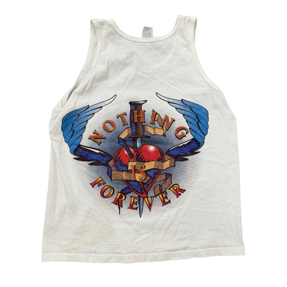 Vintage Sailor Jerry style Knife Heart Tattoo Tank Top